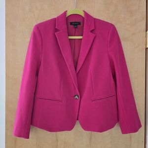 Ann Taylor Cropped Pink Blazer
